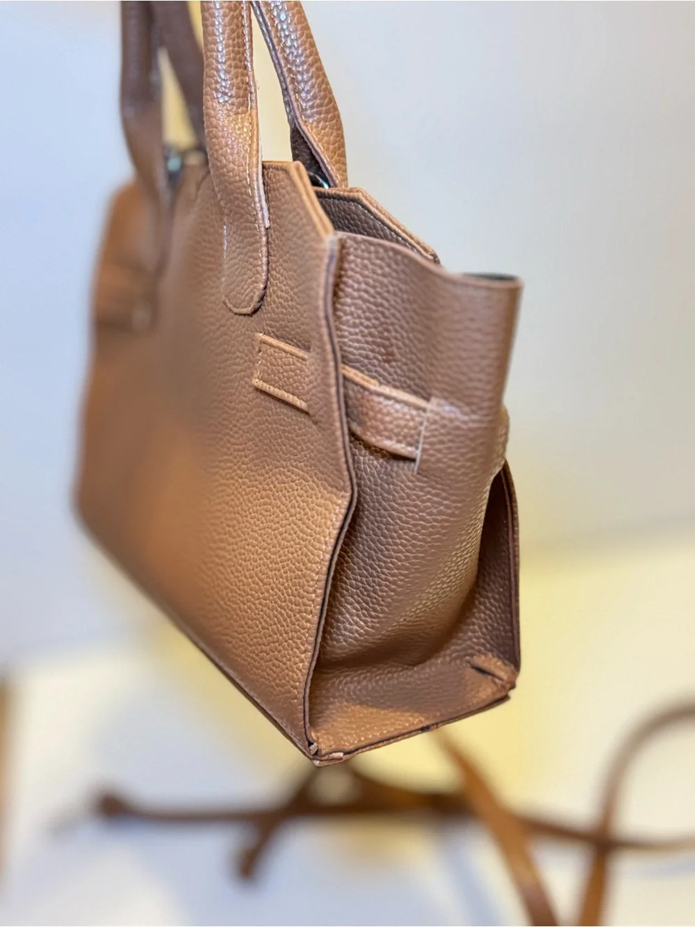 Classic Women's Top-Handle Satchel Bag in Brown